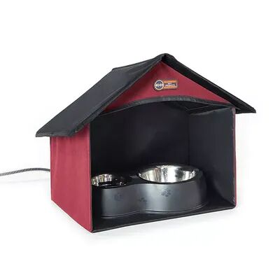 K And H Pet Products K&H Outdoor Kitty Dining Room, Red