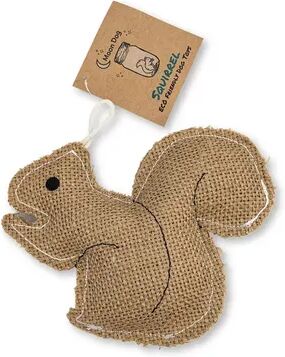 JoJo Modern Pets Eco-friendly Rustic Jute Squirrel Dog Chew Toy, Beige