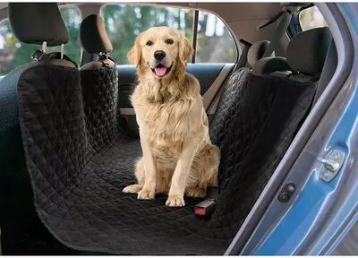 Precious Tails Quilted Pet Car Back Seat Protector, Black