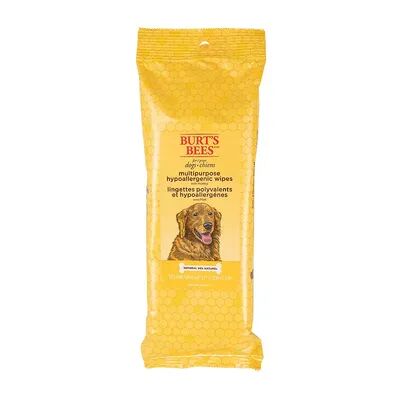 Burts Bees for Pets Dog Multipurpose Wipes with Honey, Multicolor, 50 CT