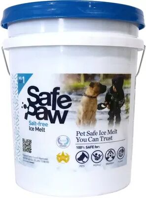 Safe Paws Safe Paw Pet Friendly Concrete Safe Salt Free Ice Melt Pellets, 35 Pound Pail, White