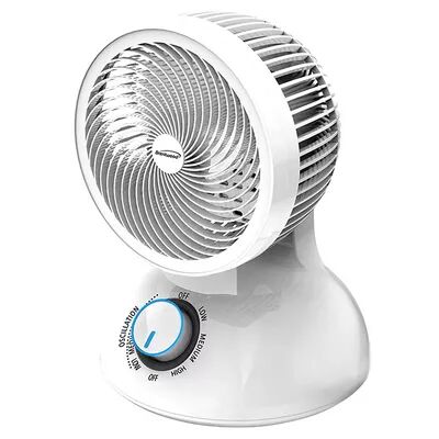 Brentwood Appliances Brentwood 6 Inch Three Speed Oscllating Circulator Desktop Fan with Timer and Remote Control in White