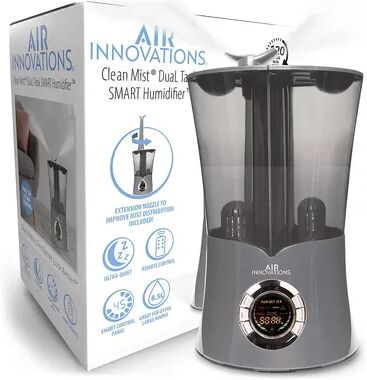 Air Innovations 2.15 Gal. Tank Ultrasonic Cool Mist Digital Humidifier, Platinum, Silver