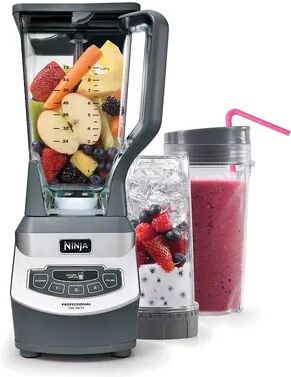 Ninja BL660 Professional Blender With Single-Serve Cups, Grey