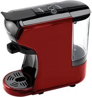 Koblenz Multi Pod Stainless Steel Espresso, Coffee, and Tea Maker, Red and Black, Red & Blac