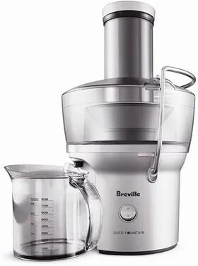 Breville the Juice Fountain Compact Wide-Mouth Slow Juicer, Multicolor