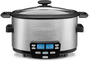 Cuisinart Cook Central 3-in-1 Slow Cooker, Grey, 4 QT