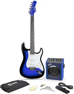 RockJam Full-Size Electric Guitar Kit, Blue