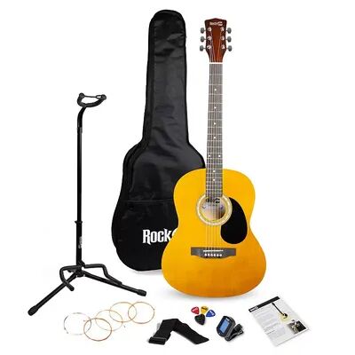 RockJam Acoustic Guitar Kit, Beig/Green