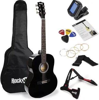 RockJam Acoustic Guitar Kit, Black