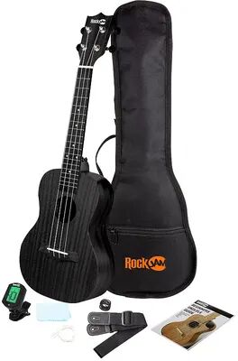 RockJam Premium Soprano Ukulele Kit, Black