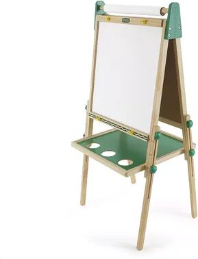 Crayola Kids Dual Sided Wooden Art Easel with Chalkboard and Dry Erase Supplies, White