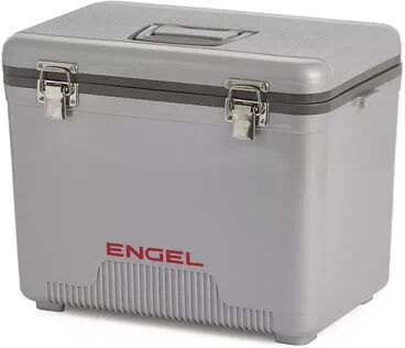 ENGEL 19 Quart 32 Can Leak Proof Odor Resistant Insulated Drybox Cooler, Silver