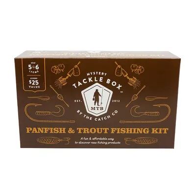 Mystery Tackle Box Panfish and Trout Fishing Kit, Brown
