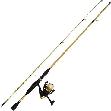 Wakeman Outdoors Strike Series Medium Spinning Fishing Rod & Reel Combo, Gold