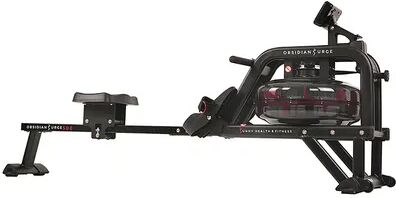 Sunny Health & Fitness Obsidian SF-RW5713 Water Rowing Machine Rower, Black