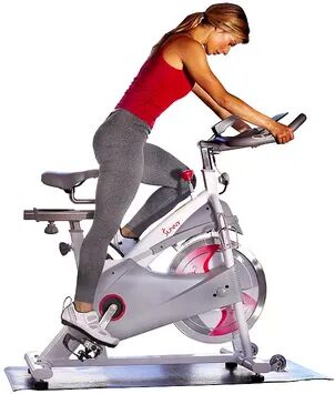 Sunny Health & Fitness Magnetic Belt Drive Premium Indoor Cycling Bike - SF-B1876, White