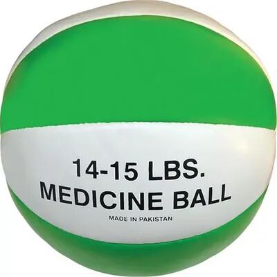 Olympia Champion Sports BA047P Syn. Leather Medicine Ball - 14-15 lbs. - green, Black