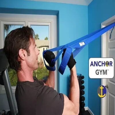 Anchor Gym Full Body Weight Resistance Training Adjustable Equipment Strap, Blue