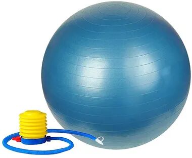 Sunny Health & Fitness Anti-Burst Gym Ball with Pump, Blue