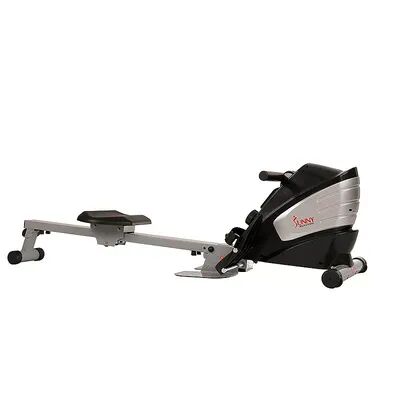 Sunny Health & Fitness Dual Function Magnetic Rowing Machine, Grey