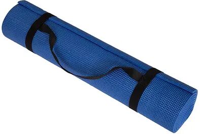 Wakeman Outdoors Wakeman 80-5135-BLUE Double Sided Comfort Foam Durable Non Slip Yoga Mat for Fitness Pilates & Workout with Carrying Strap - Blue, Silver