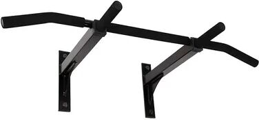 Ultimate Body Press Wall Mount Pull Up Bar Special Edition with Gusseted Risers, Black