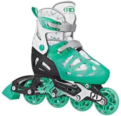 Roller Derby Tracer Girls Adjustable Inline Skates, Lt Green, Medium