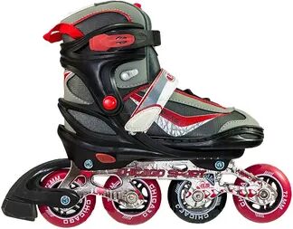 Chicago Skates 17B Adjustable In-Line Skates, Red, 5-8