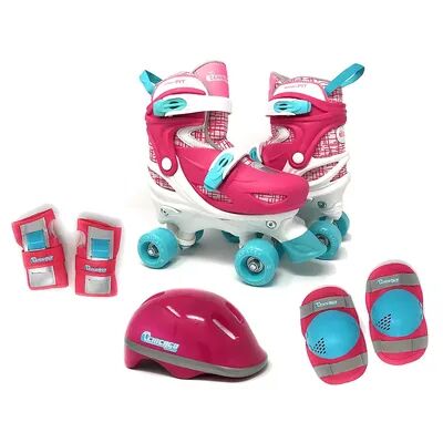 National Sporting Goods Pink Size-Small Quad Skates Combo Set