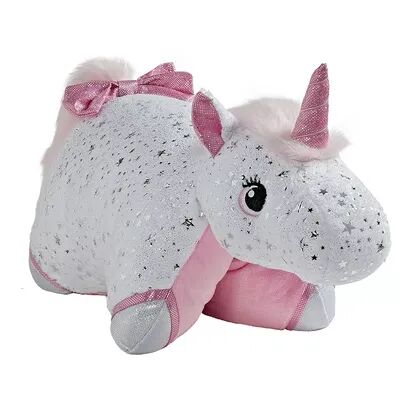 Pillow Pets Glittery Unicorn Stuffed Animal Toy, White, Large