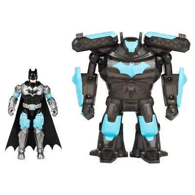 Spin Master Batman 4-inch Batman with Transforming Tech Armor Action Figure Toy, Multicolor