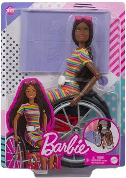 Barbie Fashionista Wheelchair Fashion Doll and Accessories Set, Multicolor