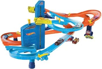 Mattel Hot Wheels Auto Lift Expressway Track and Toy Cars Playset, Multicolor