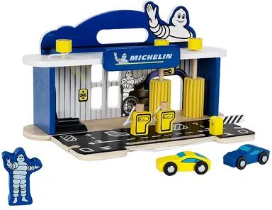 Theo Klein Michelin Car Service Station Kids Toy with 2 Cars for Ages 3 and Up, Multicolor