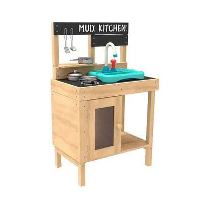 National Sporting Goods Splash & Play Happy Chef Mudd Wooden Kitchen, Multicolor