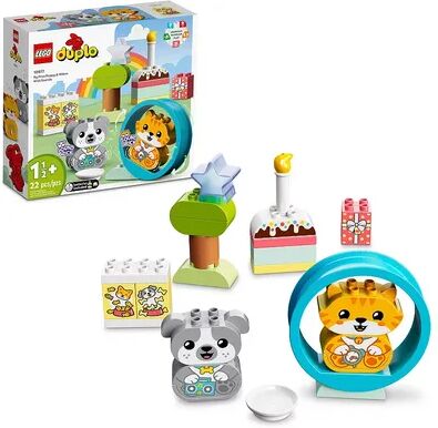 Lego DUPLO My First Puppy & Kitten With Sounds 10977 Building Toy, Multicolor