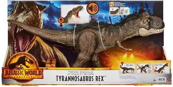 Mattel Jurassic World: Dominion Thrash ‘N Devour Tyrannosaurus Rex with Sound & Motion Figure, Multicolor