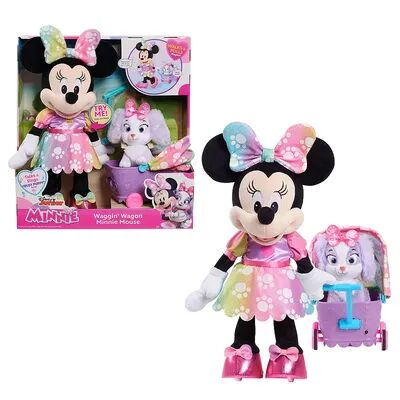 Just Play Disney Junior Minnie Mouse Waggin' Wagon Feature Plushes and Vehicle Playset by Just Play, Multicolor