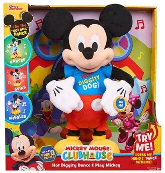 Disney Junior Mickey Mouse Clubhouse Hot Diggity Dance & Play Mickey Interactive Plush Toy, Multicolor