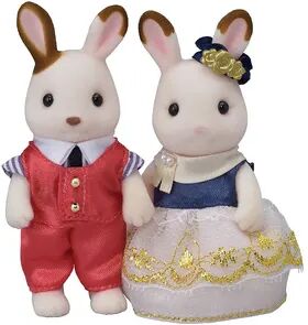 Calico Critters Town Series Cute Couple Set of 2 Collectible Doll Figures with Fashion and Floral Accessories, Multicolor