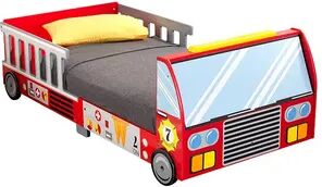 KidKraft Fire Truck Toddler Bed, Red