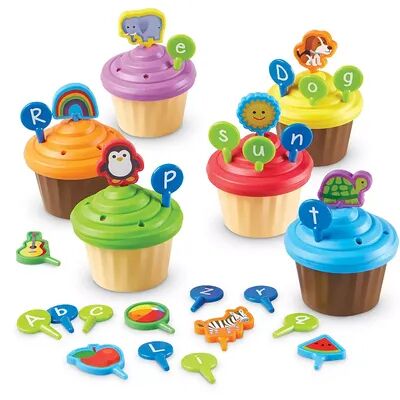 Learning Resources ABC Party Cupcake Toppers, Multicolor