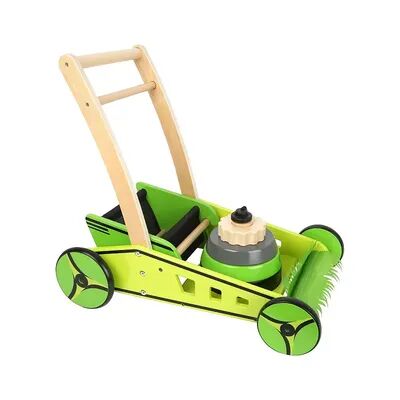 Small Foot Toys Small Foot Wooden Toys Lawn Mower and Baby Walker Playset, Multicolor