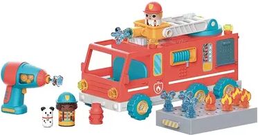 Educational Insights Design & Drill Bolt Buddies Fire Truck Toy, Multicolor