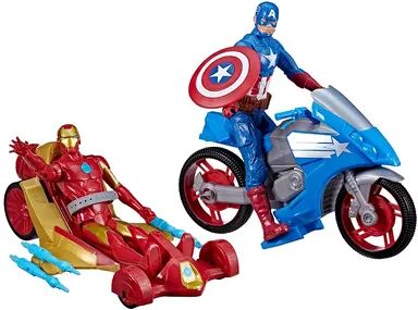 Hasbro Marvel Avengers Titan Hero Series Iron Man & Captain America Figure & Vehicle Set, Multicolor