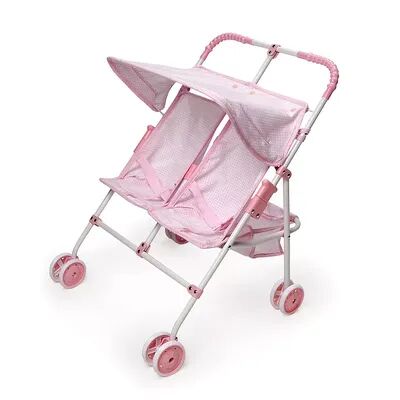 Badger Basket Double Doll Folding Stroller, Pink