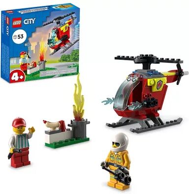 Lego City Fire Helicopter 60318 Building Kit (53 Pieces), Multicolor