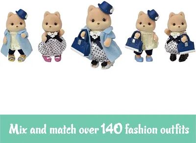 Calico Critters Fashion Playset Shoe Shop Collection with Caramel Dog Figure & Fashion Accessories, Multicolor