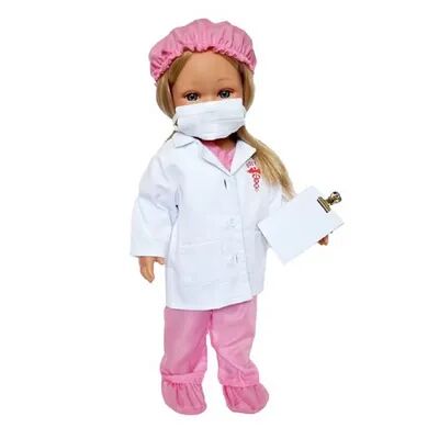 MBD 18 Inch Doll Clothes- Pink Inspiring Doctor Outfit, Multicolor
